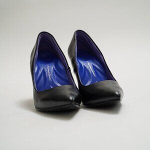 Antonia Saint Micro Fiber Leather Black Pumps
